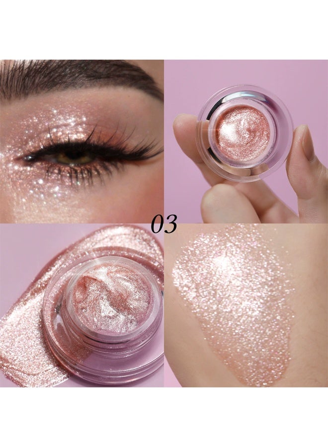 يونج فيجن ظلال عيون سائلة لامعة - ظلال عيون قوية التأثير مع لمسة معدنية، تركيبة جل تدوم طويلاً، تجف بسرعة، لون القمر #3 - Image 2